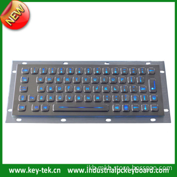 IP65 Dynamic Vandal Proof Stainless Steel Industrial Waterproof Keyboard (K-TEK-A272-BL)